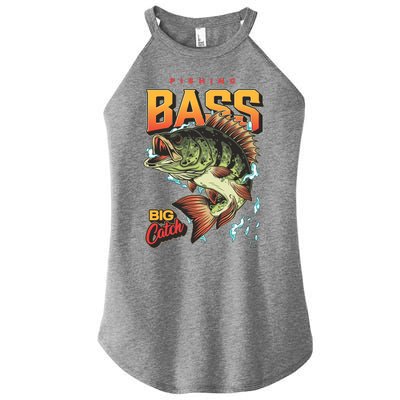 Fishing Bass Bitch Catch Women's Perfect Tri Rocker Tank