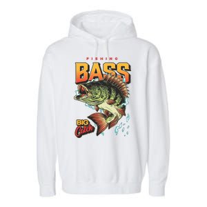 Fishing Bass Bitch Catch Garment-Dyed Fleece Hoodie