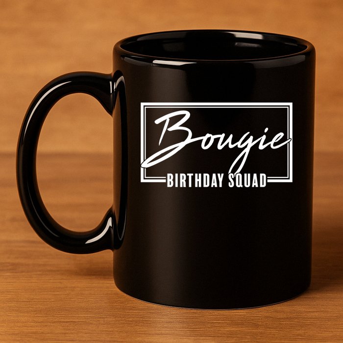Funny Bougie Birthday Squad Matching Group Shirts 11oz C Handle Ceramic Mug