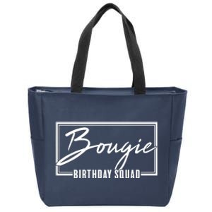 Funny Bougie Birthday Squad Matching Group Shirts Zip Tote Bag