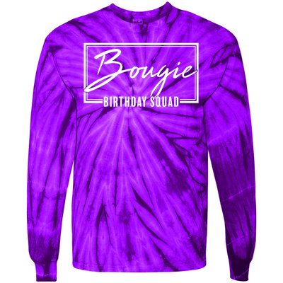 Funny Bougie Birthday Squad Matching Group Shirts Tie-Dye Long Sleeve Shirt