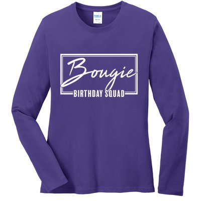 Funny Bougie Birthday Squad Matching Group Shirts Ladies Long Sleeve Shirt