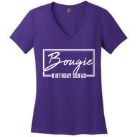 Funny Bougie Birthday Squad Matching Group Shirts Women's V-Neck T-Shirt