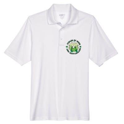 Fueled By Beer And Shenanigans Retro St Patricks Day Irish Men's Origin Performance Pique Polo