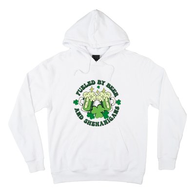 Fueled By Beer And Shenanigans Retro St Patricks Day Irish Hoodie