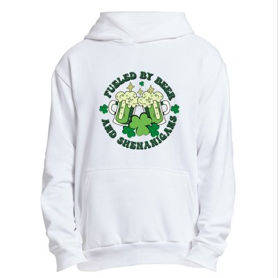 Fueled By Beer And Shenanigans Retro St Patricks Day Irish Urban Pullover Hoodie