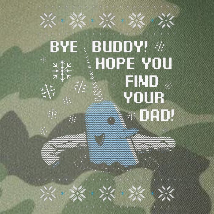 Funny Bye Buddy Christmas  Hope You Find Your Dad Elf Narwhal Legacy Tie Dye Trucker Hat