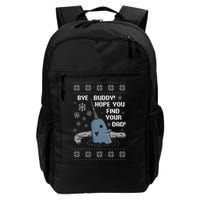 Funny Bye Buddy Christmas  Hope You Find Your Dad Elf Narwhal Backpack
