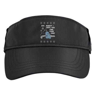 Funny Bye Buddy Christmas  Hope You Find Your Dad Elf Narwhal Adult Drive Performance Visor