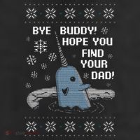 Funny Bye Buddy Christmas  Hope You Find Your Dad Elf Narwhal Adult Drive Performance Visor