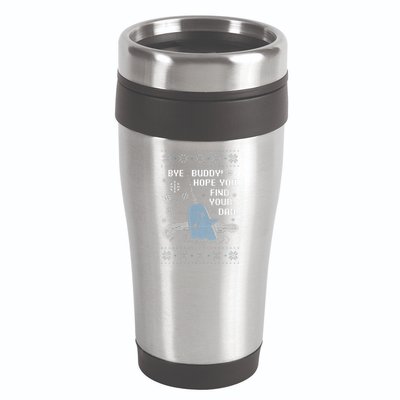 Funny Bye Buddy Christmas  Hope You Find Your Dad Elf Narwhal 16oz Travel Tumbler