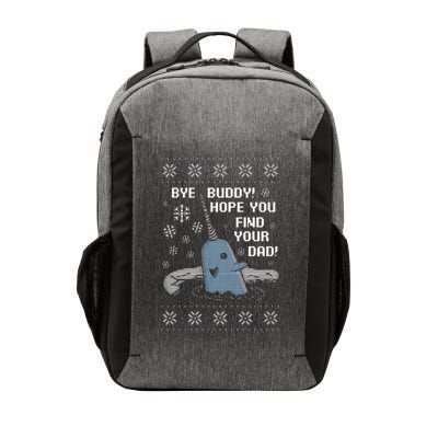 Funny Bye Buddy Christmas  Hope You Find Your Dad Elf Narwhal Vector Backpack