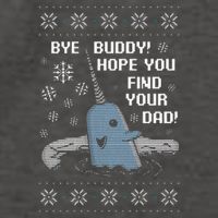 Funny Bye Buddy Christmas  Hope You Find Your Dad Elf Narwhal Vector Backpack