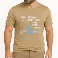 Funny Bye Buddy Christmas  Hope You Find Your Dad Elf Narwhal Cooling Performance Crew T-Shirt
