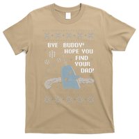 Funny Bye Buddy Christmas  Hope You Find Your Dad Elf Narwhal T-Shirt