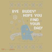 Funny Bye Buddy Christmas  Hope You Find Your Dad Elf Narwhal Sustainable Beanie