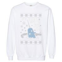 Funny Bye Buddy Christmas  Hope You Find Your Dad Elf Narwhal Garment-Dyed Sweatshirt