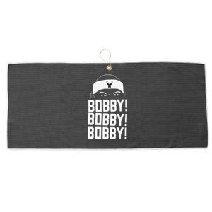 Funny Bobby Bobby Bobby Milwaukee Basketball Large Microfiber Waffle Golf Towel