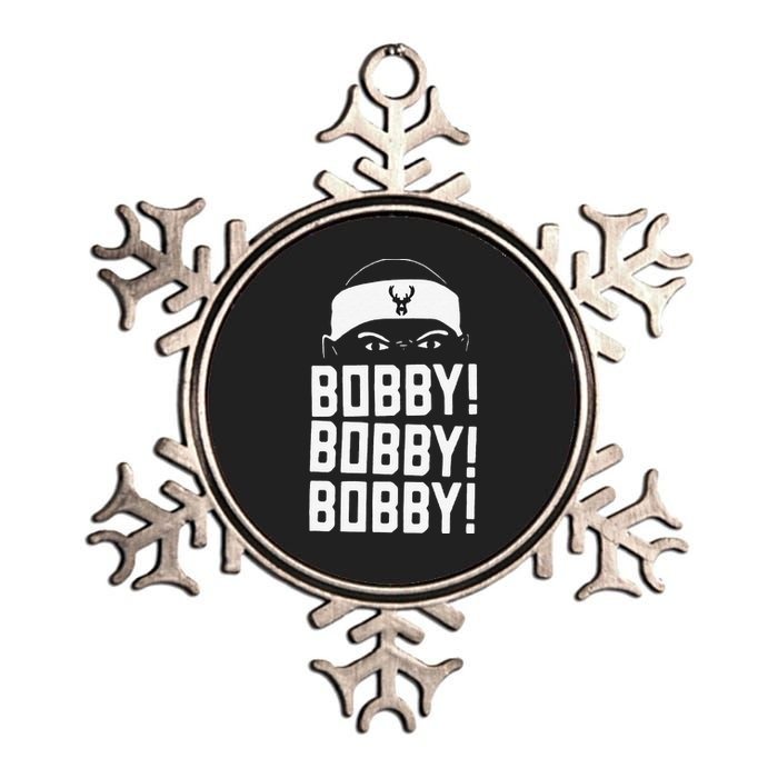 Funny Bobby Bobby Bobby Milwaukee Basketball Metallic Star Ornament