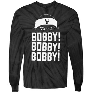 Funny Bobby Bobby Bobby Milwaukee Basketball Tie-Dye Long Sleeve Shirt