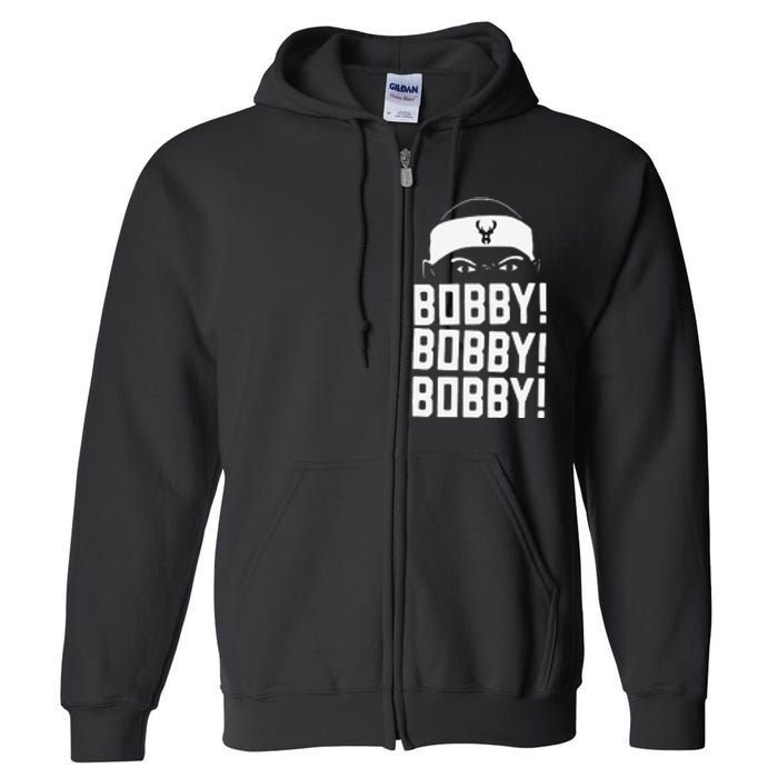 Funny Bobby Bobby Bobby Milwaukee Basketball Full Zip Hoodie