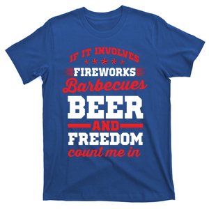 Fireworks Barbecues Beer And Freedom Funny 4th Of July Gift T-Shirt