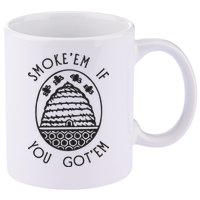 Funny Beekeeping Bee, Smoke Them Honey Bees Tee Gift 11oz C Handle Ceramic Mug