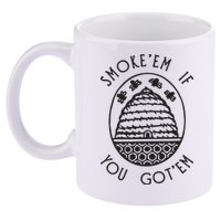 Funny Beekeeping Bee, Smoke Them Honey Bees Tee Gift 11oz C Handle Ceramic Mug