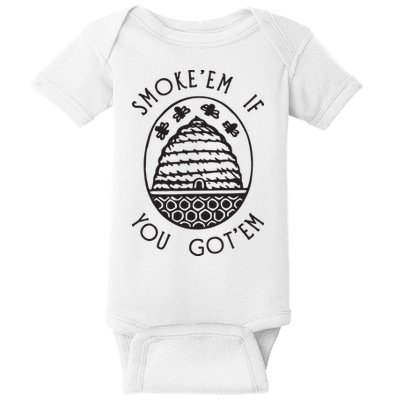 Funny Beekeeping Bee, Smoke Them Honey Bees Tee Gift Baby Bodysuit