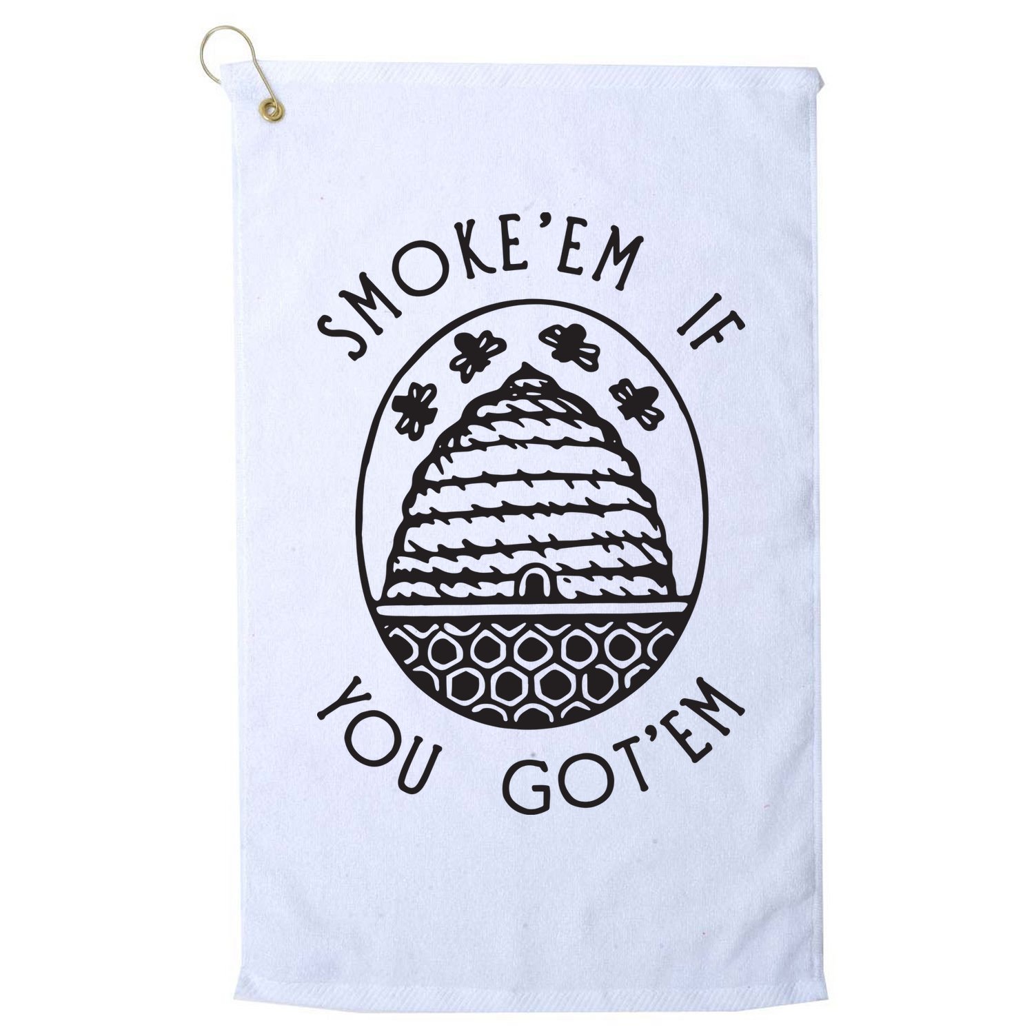 Funny Beekeeping Bee, Smoke Them Honey Bees Tee Gift Golf Towel