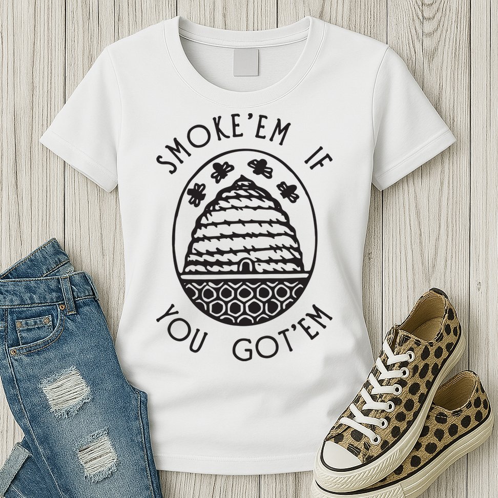 Funny Beekeeping Bee, Smoke Them Honey Bees Tee Gift Womens T-Shirt