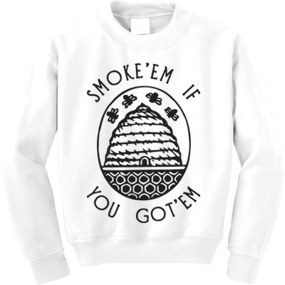 Funny Beekeeping Bee, Smoke Them Honey Bees Tee Gift Kids Sweatshirt
