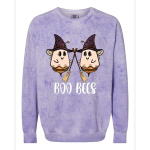 Funny Boo Bees Couples Witch Halloween Costume Ghost Colorblast Crewneck Sweatshirt