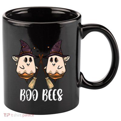 Funny Boo Bees Couples Witch Halloween Costume Ghost 11oz C Handle Ceramic Mug