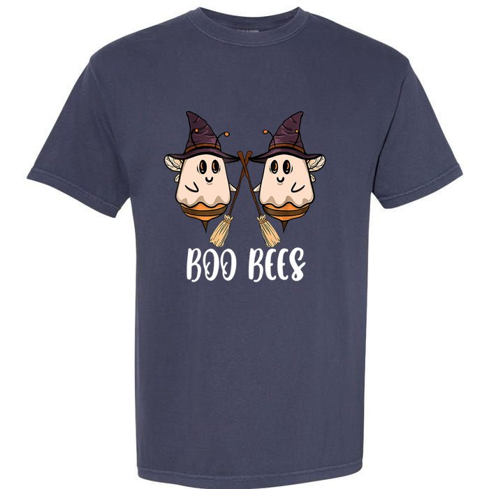 Funny Boo Bees Couples Witch Halloween Costume Ghost Garment-Dyed Heavyweight T-Shirt