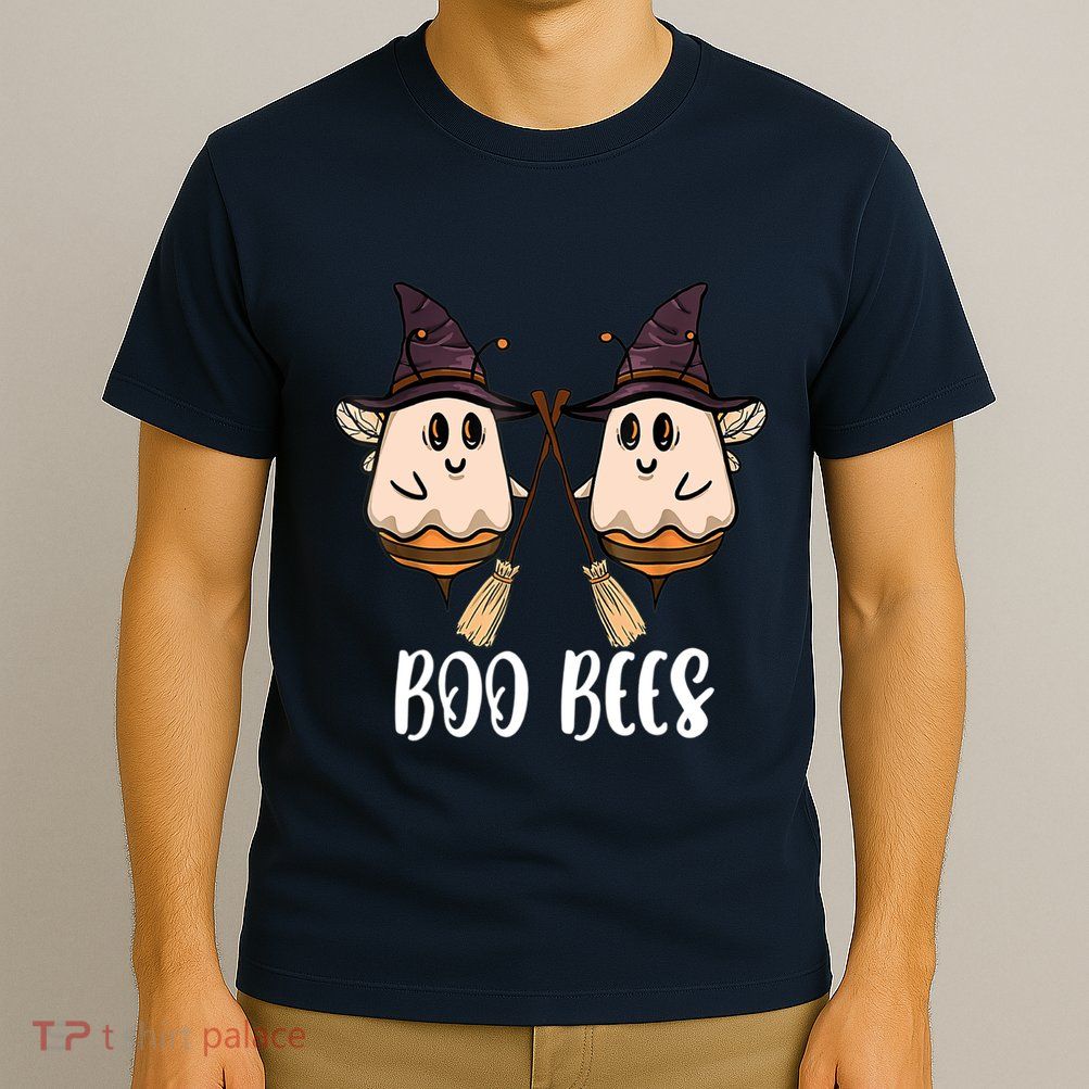 Funny Boo Bees Couples Witch Halloween Costume Ghost T-Shirt