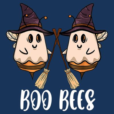 Funny Boo Bees Couples Witch Halloween Costume Ghost T-Shirt