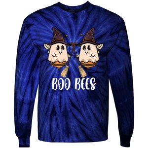 Funny Boo Bees Couples Witch Halloween Costume Ghost Tie-Dye Long Sleeve Shirt