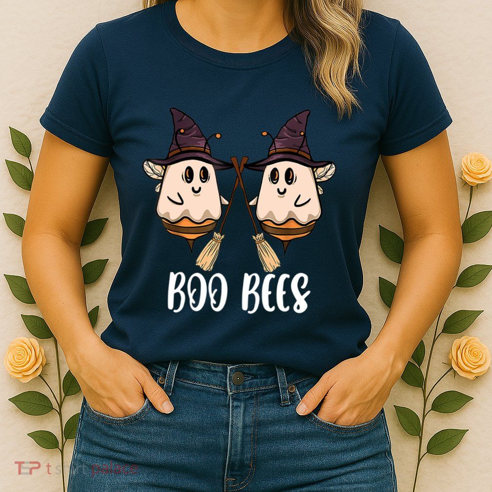 Funny Boo Bees Couples Witch Halloween Costume Ghost Womens T-Shirt