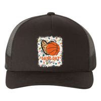 Floral Bleached Basketball Game Day Vibes Basketball Mom Yupoong Adult 5-Panel Trucker Hat