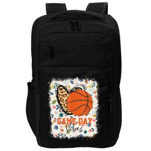 Floral Bleached Basketball Game Day Vibes Basketball Mom Impact Tech Backpack