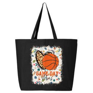 Floral Bleached Basketball Game Day Vibes Basketball Mom 25L Jumbo Tote