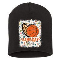 Floral Bleached Basketball Game Day Vibes Basketball Mom Short Acrylic Beanie