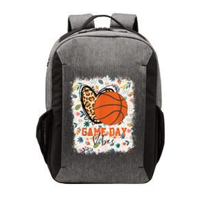 Floral Bleached Basketball Game Day Vibes Basketball Mom Vector Backpack