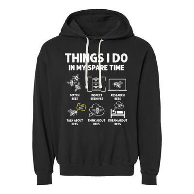 Funny Beekeeper Beekeeping For Beekeeper Garment-Dyed Fleece Hoodie