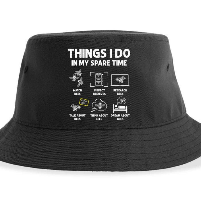 Funny Beekeeper Beekeeping For Beekeeper Sustainable Bucket Hat