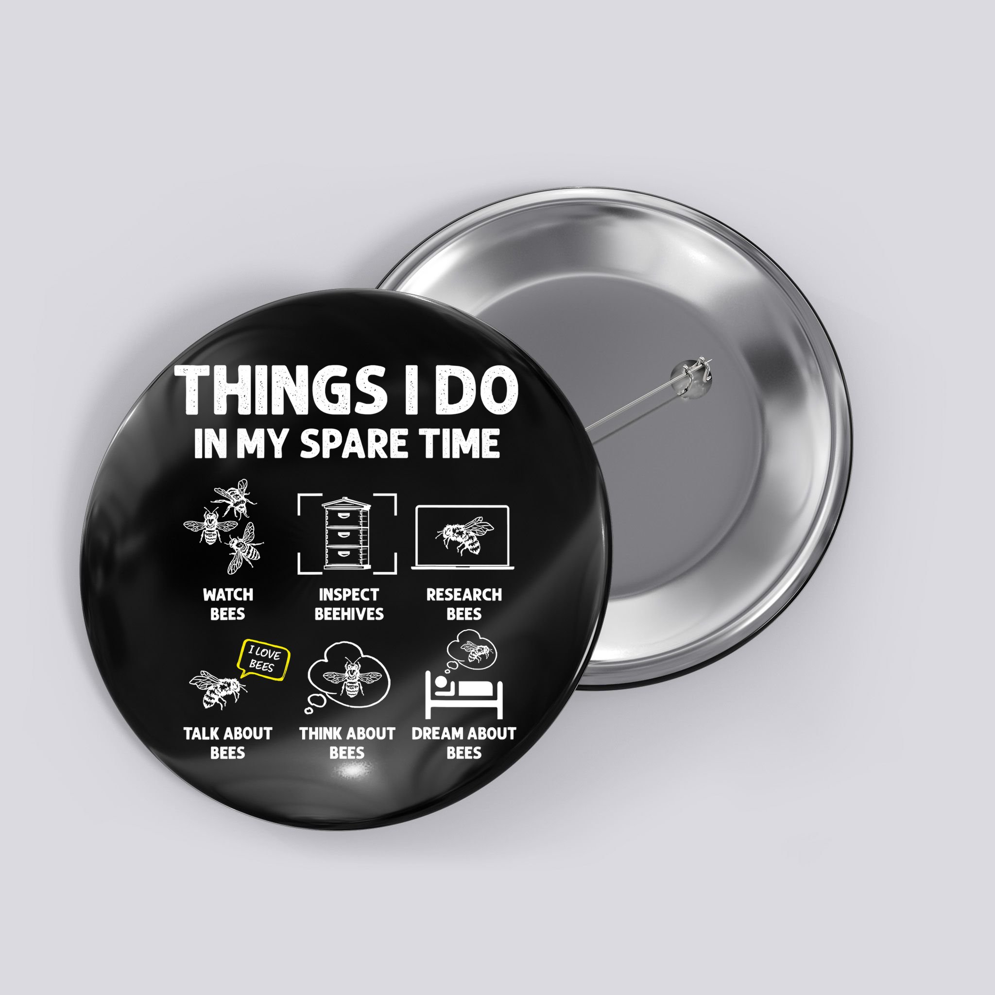 Funny Beekeeper Beekeeping For Beekeeper Button