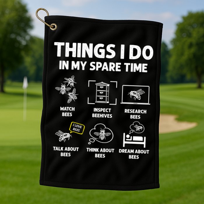 Funny Beekeeper Beekeeping For Beekeeper Golf Towel