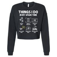 Funny Beekeeper Beekeeping For Beekeeper Cropped Pullover Crew