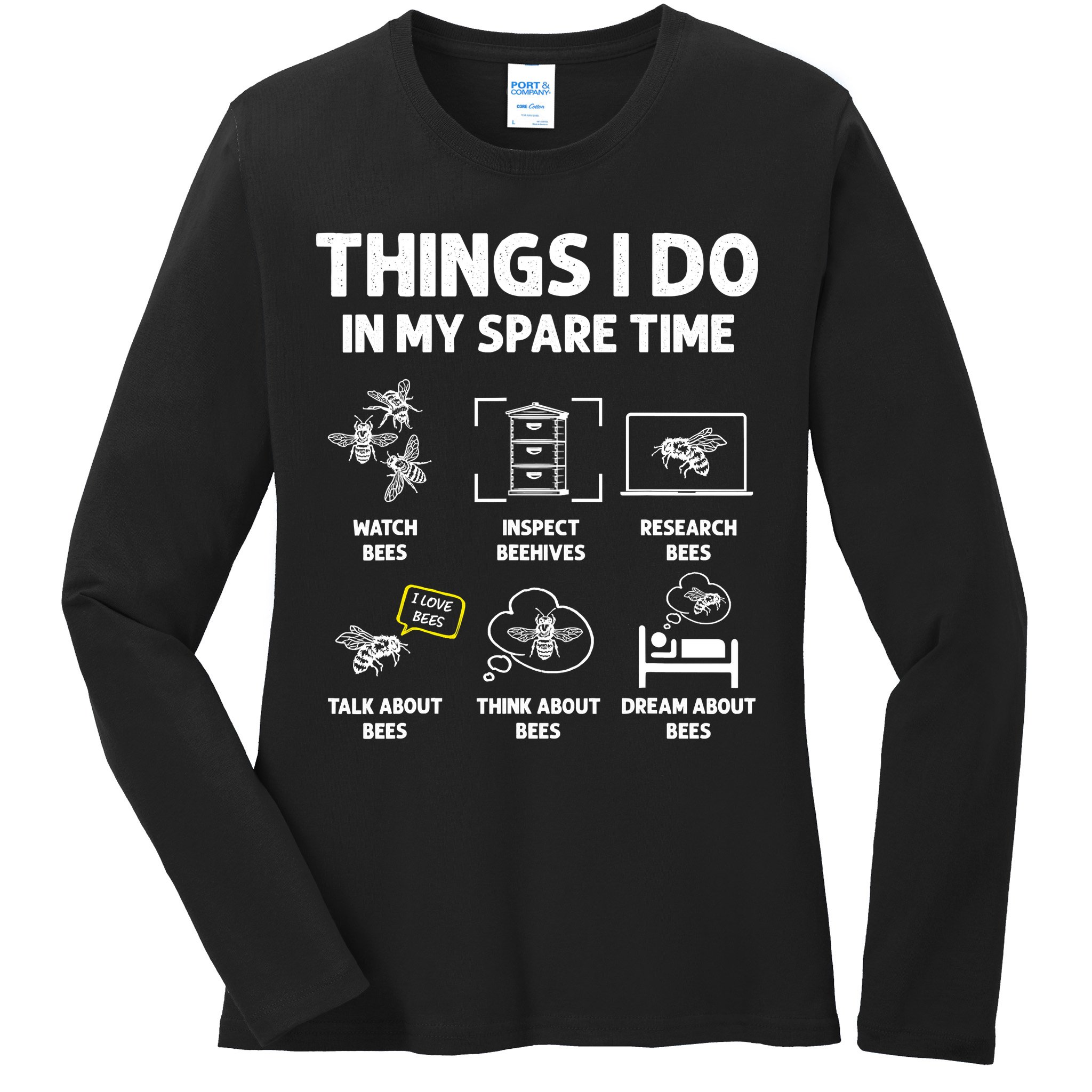 Funny Beekeeper Beekeeping For Beekeeper Ladies Long Sleeve Shirt